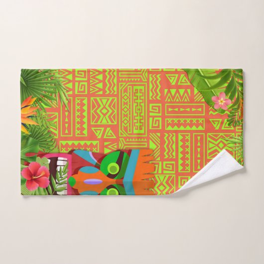 Ensemble de serviette de Bath de Tiki (Serviette à main)