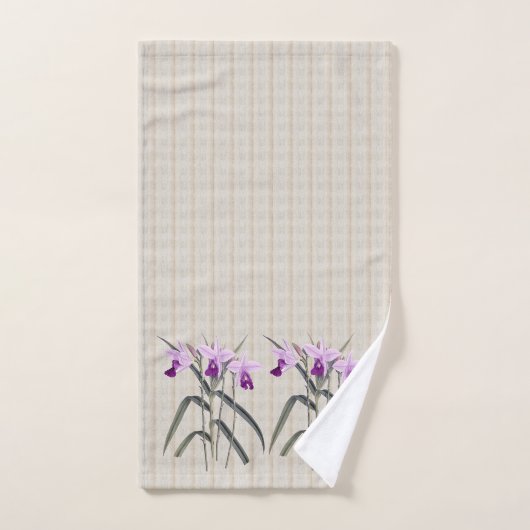 Ensemble de serviette de Bath d'orchidées et de (Serviette à main)