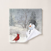 Ensemble de serviette de bonhomme de neige (Gant de toilette)