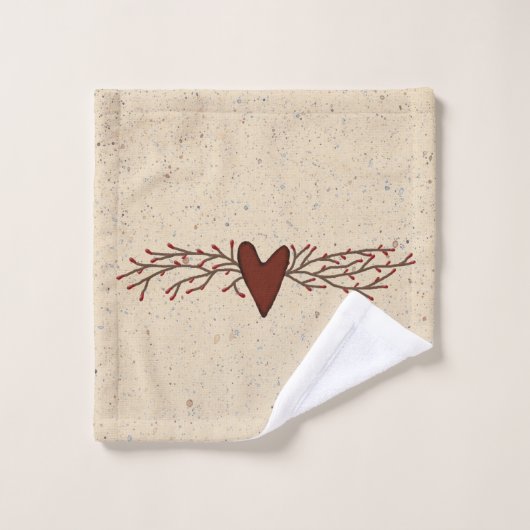 Ensemble de serviette de coeur de baie de pépin (Gant de toilette)