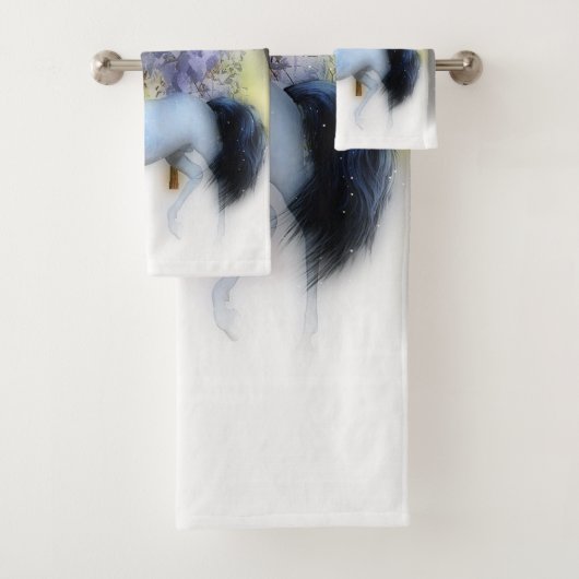 Ensemble de serviette de licorne d'hiver (En situation)