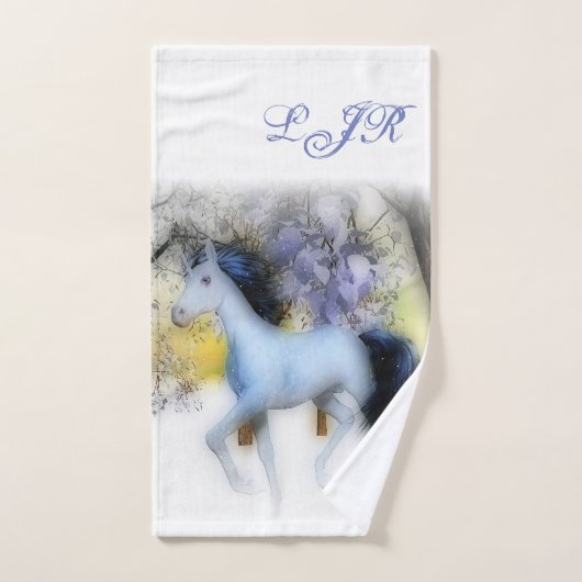 Ensemble de serviette de licorne d'hiver (Serviette à main)
