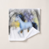 Ensemble de serviette de licorne d'hiver (Gant de toilette)