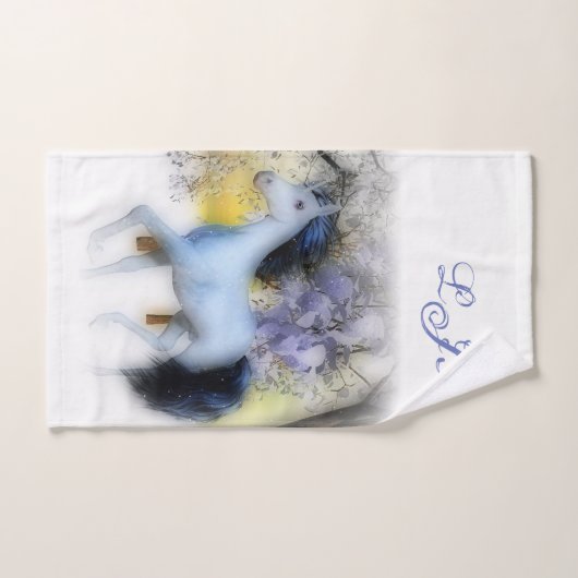 Ensemble de serviette de licorne d'hiver (Serviette à main)