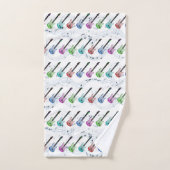 Ensemble de serviette de musique de rock (Serviette à main)