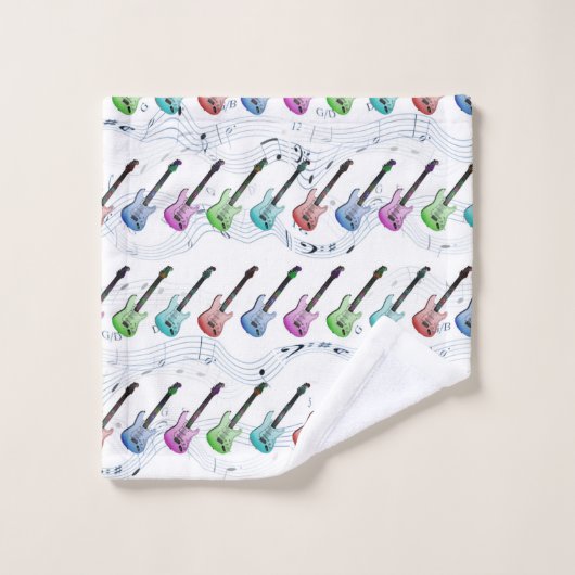 Ensemble de serviette de musique de rock (Gant de toilette)