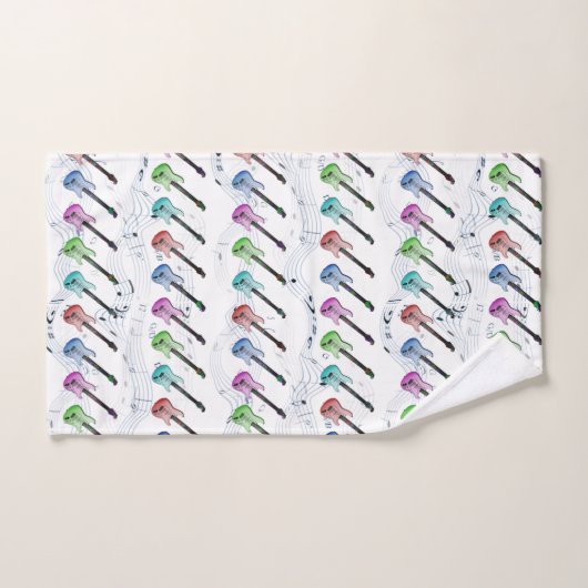 Ensemble de serviette de musique de rock (Serviette à main)