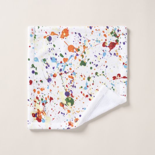 Ensemble de serviette "de peinture éclaboussée" (Gant de toilette)