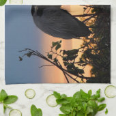 Ensemble de serviette de plat de couples de héron (Plié)