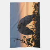 Ensemble de serviette de plat de couples de héron (Vertical)