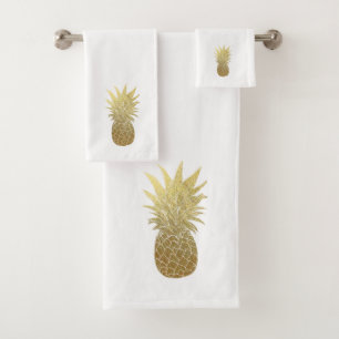 Ensemble de serviette de salle de bains d'ananas
