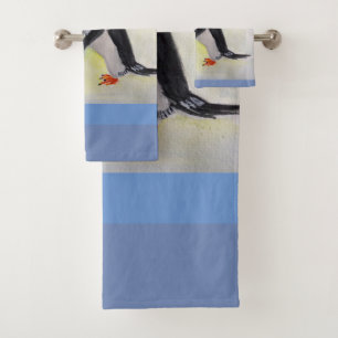 Ensemble de serviette de salle de bains de baiser