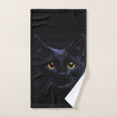 Ensemble de serviette de salle de bains de chat (Serviette à main)