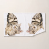 Ensemble de serviette de salle de bains de chaton (Serviette à main)