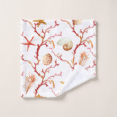 Ensemble de serviette de salle de bains de corail (Gant de toilette)