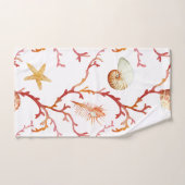 Ensemble de serviette de salle de bains de corail (Serviette à main)