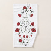Ensemble de serviette de salle de bains de crânes (Serviette à main)