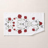 Ensemble de serviette de salle de bains de crânes (Serviette à main)