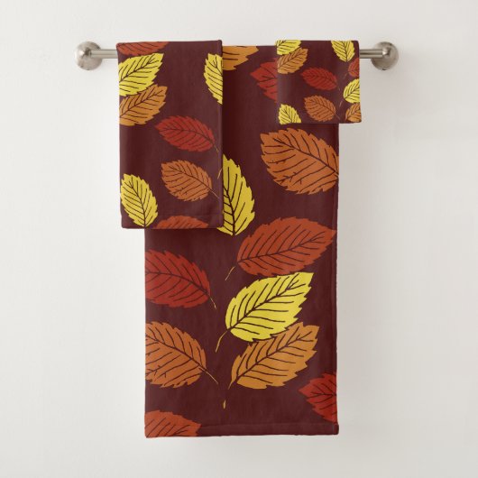 Ensemble de serviette de salle de bains de feuille (En situation)