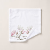 Ensemble de serviette de salle de bains de fleurs (Gant de toilette)