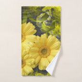 Ensemble de serviette de salle de bains de fleurs (Serviette à main)