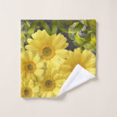 Ensemble de serviette de salle de bains de fleurs (Gant de toilette)