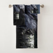 Ensemble de serviette de salle de bains de hibou (En situation)