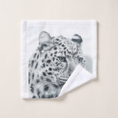 Ensemble de serviette de salle de bains de léopard (Gant de toilette)