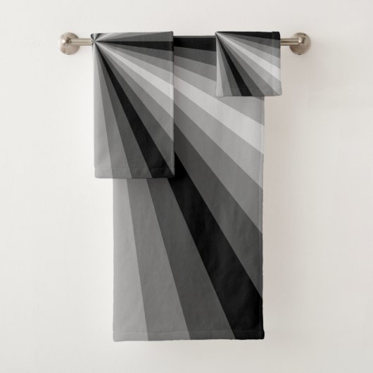 Ensemble de serviette de salle de bains de noir (En situation)