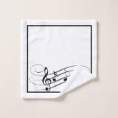 Ensemble de serviette de salle de bains de notes (Gant de toilette)