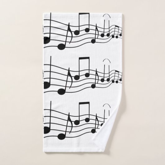 Ensemble de serviette de salle de bains de notes (Serviette à main)