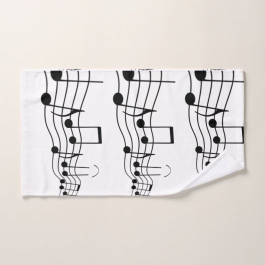 Ensemble de serviette de salle de bains de notes (Serviette à main)