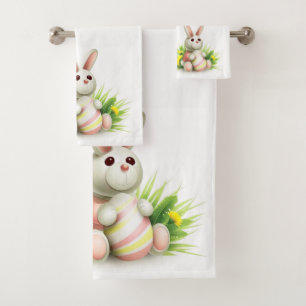 Ensemble de serviette de salle de bains de Pâques