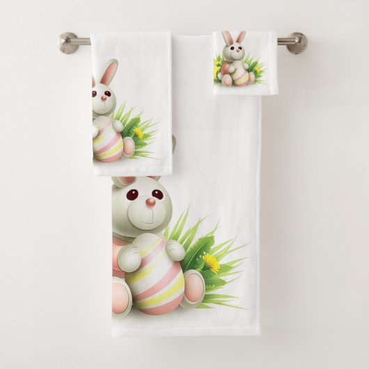 Ensemble de serviette de salle de bains de Pâques (En situation)