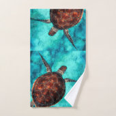 Ensemble de serviette de salle de bains de tortues (Serviette à main)