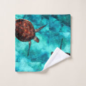 Ensemble de serviette de salle de bains de tortues (Gant de toilette)