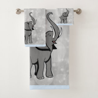 Ensemble de serviette de salle de bains d'éléphant