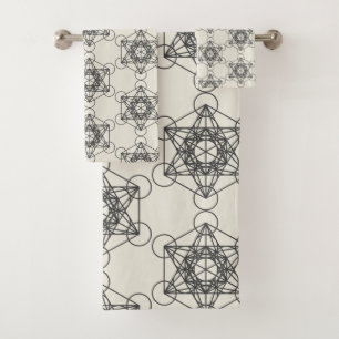 Ensemble de serviette de salle de bains du cube de
