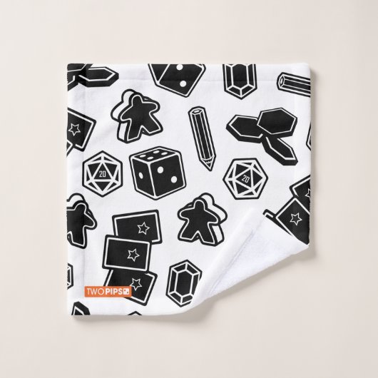 Ensemble de serviette d'impression de motif de jeu (Gant de toilette)