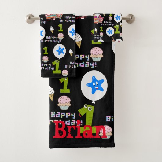 Ensemble de serviettes, #1 Joyeux premier annivers (En situation)