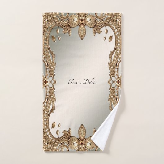 Ensemble de serviettes à cadre doré (Serviette à main)