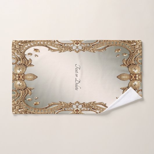 Ensemble de serviettes à cadre doré (Serviette à main)