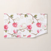 Ensemble de serviettes à fleurs roses, Jolies fleu (Serviette à main)