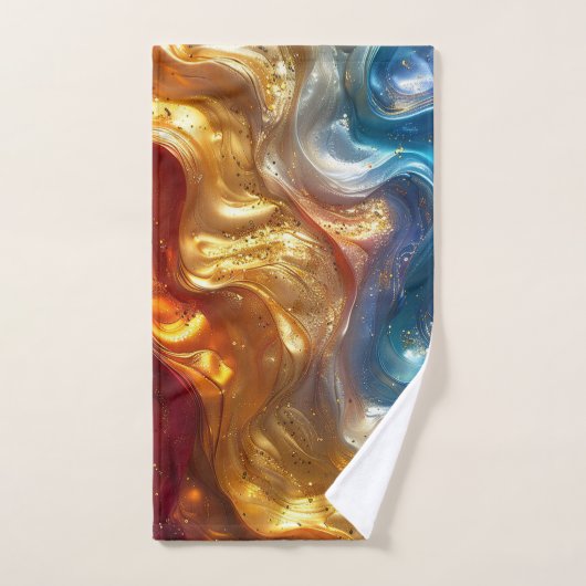 Ensemble de serviettes à l'huile métallique (Serviette à main)