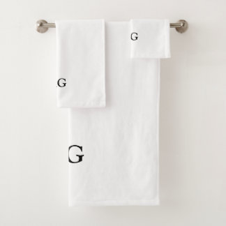 Ensemble de serviettes à monogramme en lettres noi