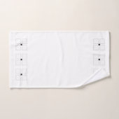Ensemble de serviettes à motif carré Art Déco noir (Serviette à main)