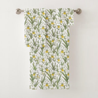 Ensemble de serviettes à motif de Freesias