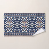 Ensemble de serviettes à motif ethnique Navy pour (Serviette à main)