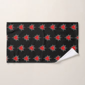 Ensemble de serviettes à sigil de cœur à pointes e (Serviette à main)