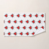 Ensemble de serviettes à sigil de cœur à pointes e (Serviette à main)